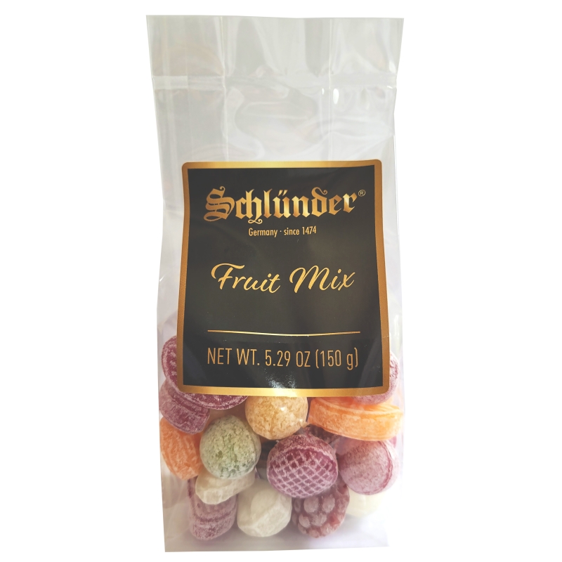 Hard candy fruit mixture