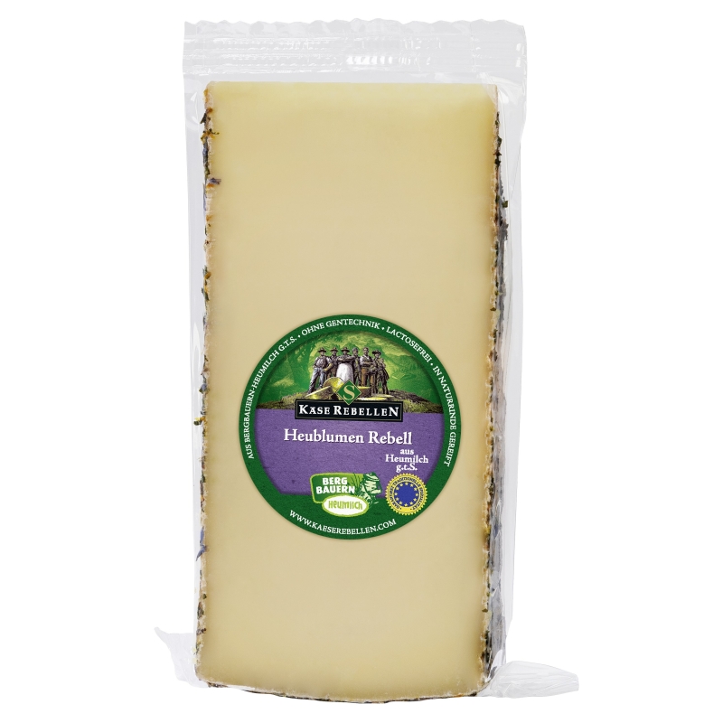 Queso Semicurado Refinado con Flores Alpinas Heublumen Rebell