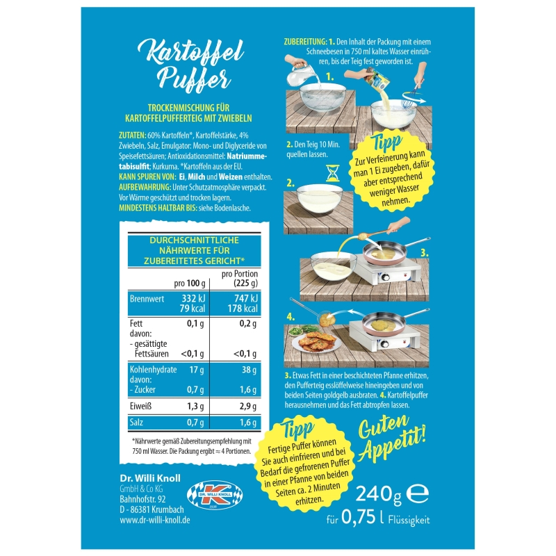 Kartoffelpuffer - Tortitas de patatas alemanas