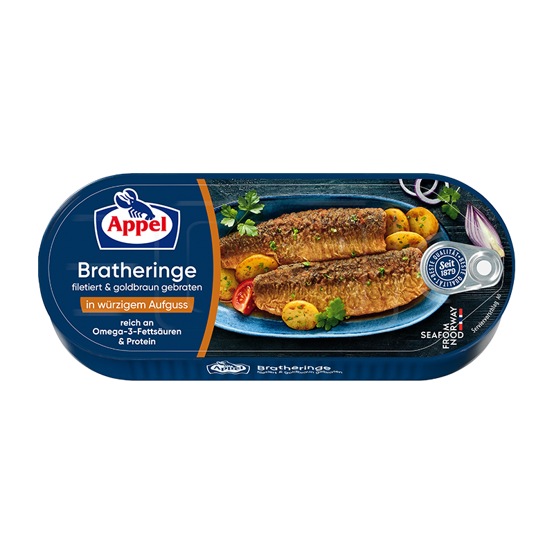 Filetes de arenque fritos sin espinas