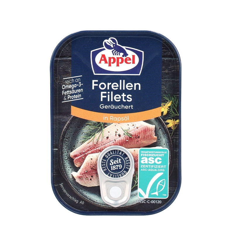 Filetes de trucha ahumada en aceite