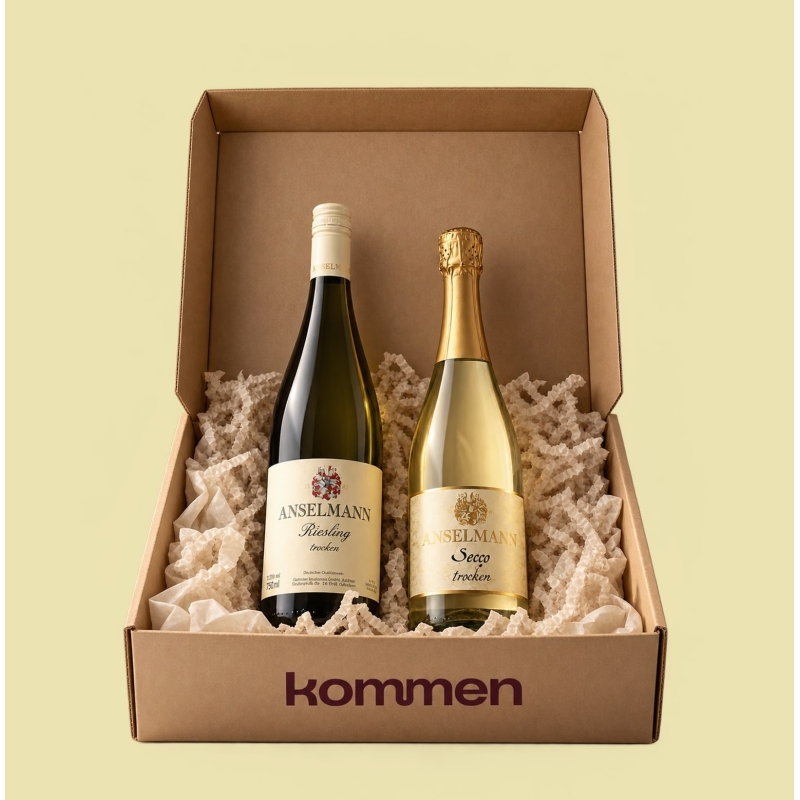 Caja de 2 vinos alemanes Anselmann para regalo