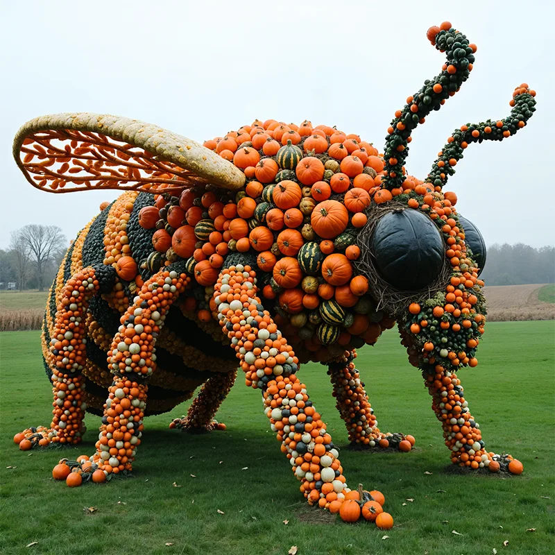 festival-alemania-Kurbisausstellung-calabazas-abeja