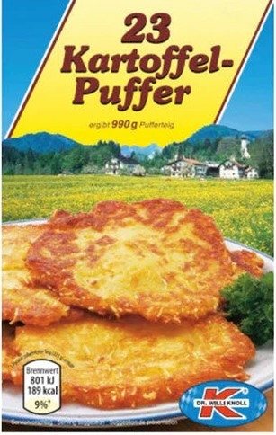 tortitas de patatas conocidas como Kartoffelpuffer.