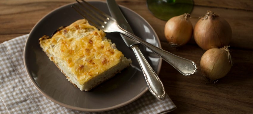 Receta paso a paso de Badischer Zwiebelkuchen